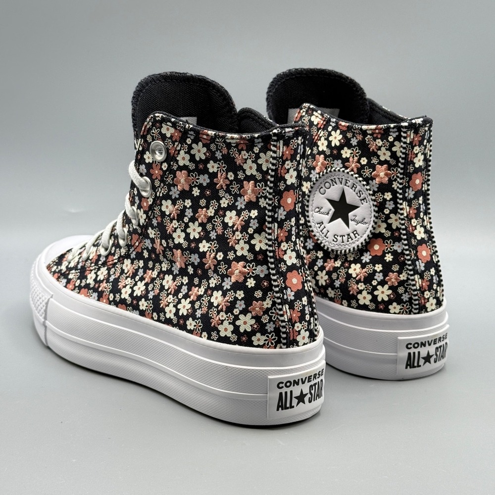 Converse Women's 7 Hi Top Sneakers Platform CTAS Lift Embroidered Flower A14264C - Picture 12 of 13